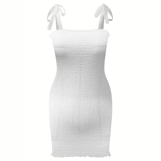 Damen figurbetontes Minikleid mit verstellbaren Schulterbändern R&B