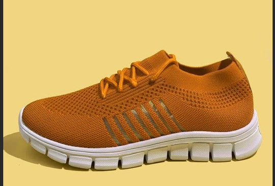 Damen Sportliche Sneaker mit atmungsaktiver Netzstruktur und rutschfester Sohle R&B