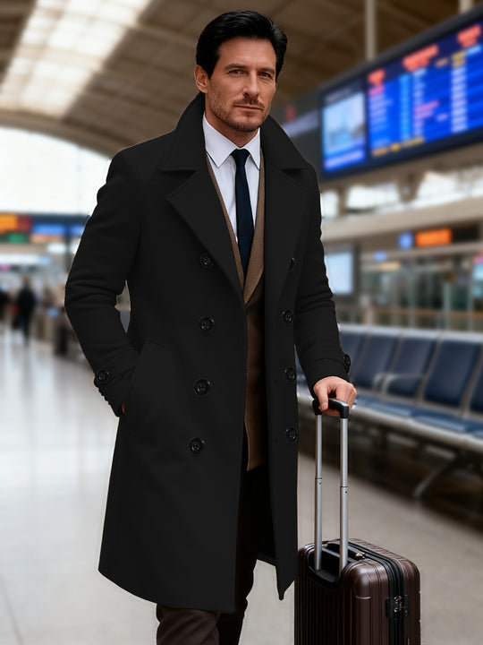 Herren eleganter Doppeltunnelmantel R&B