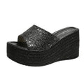 Damen Wedge-Pantoletten mit funkelndem Glamour-Design R&B