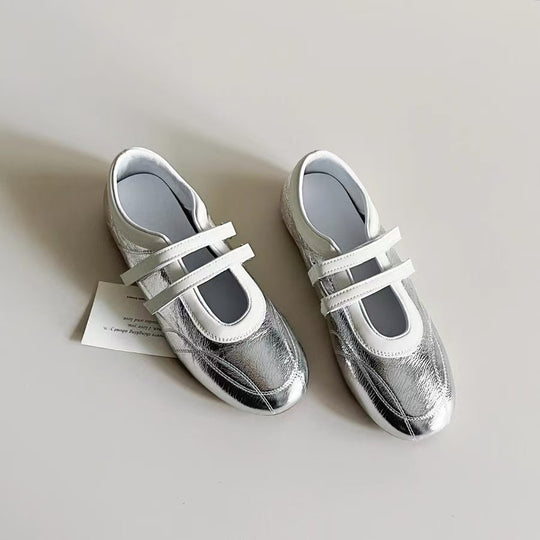 Damen Ballerina-Slipper mit verstellbarem Riemen und komfortablem Innenfutter R&B