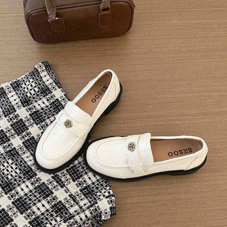Damen elegante Mokassins mit dekorativer Schnalle R&B