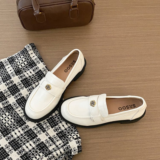 Damen elegante Mokassins mit dekorativer Schnalle R&B