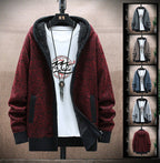 Herren Strickjacke mit asymmetrischem Reißverschluss und praktischen Taschen