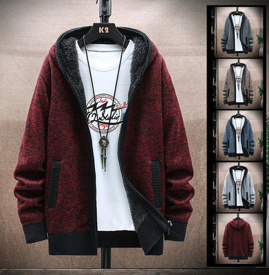 Herren Strickjacke mit asymmetrischem Reißverschluss und praktischen Taschen