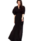 Damen Elegantes Maxikleid mit fließendem Schnitt und raffinierten ärmellosen Akzenten R&B