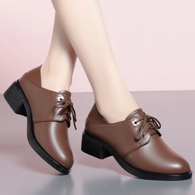 Damen Elegante Schnürschuhe mit Blockabsatz und modischem Detail R&B