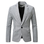 Herren eleganter Blazer mit feinen Streifen