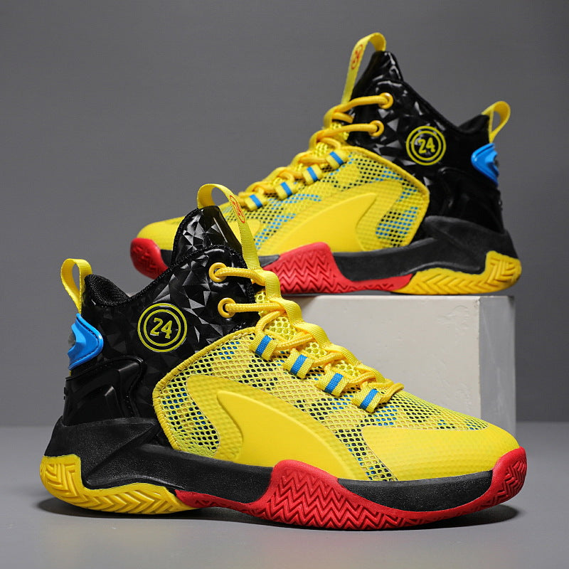 Damen Sportliche Basketball-Sneaker mit atmungsaktivem Mesh-Obermaterial und dämpfender Sohle R&B