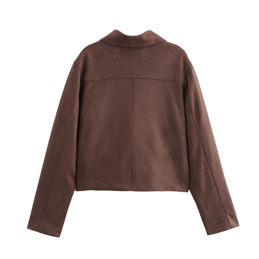 Damen cropped Utility-Jacke mit praktischen Taschen und modernem Schnitt R&B