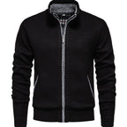 Herren sportliche Strickjacke mit Stehkragen R&B