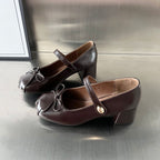 Damen elegante Ballerinas mit modischem Riemen und dekorativer Schleifenverzierung R&B