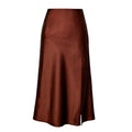Damen eleganter Midirock aus satinierter Viskose R&B