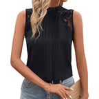 Damen Bluse mit Spitzenakzenten und eleganter Rückenansicht R&B