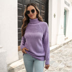 Damen Strickjacke mit modernem Strickdesign und hohem Kragen R&B