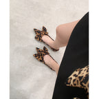 Damen Ballerinas mit stilvollem Karomuster und eleganter Schleifenapplikation