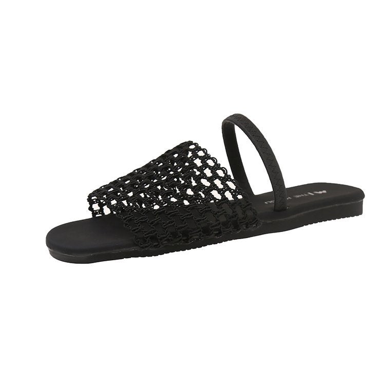 Damen offene Mules mit dekorativem Netzdesign R&B