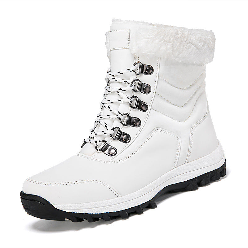 Damen Winterstiefel mit weichem Kunstfellkragen und rutschfester Laufsohle R&B