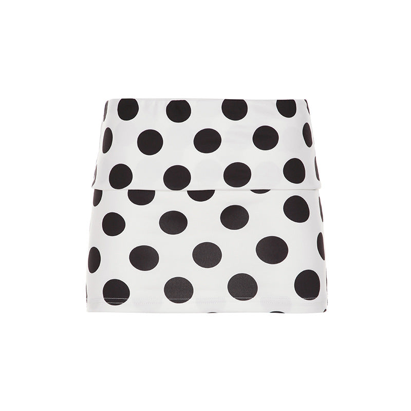 Damen lässiges Oberteil mit stilvollem Polka-Dot-Muster und Binde-Detail R&B