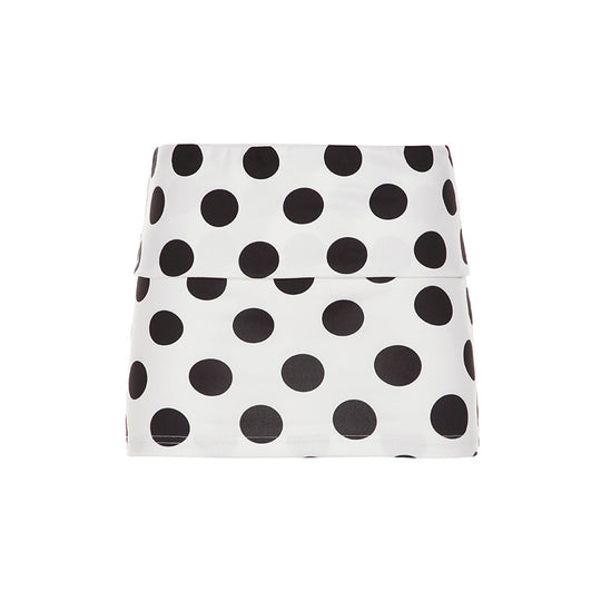 Damen lässiges Oberteil mit stilvollem Polka-Dot-Muster und Binde-Detail R&B