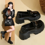 Damen Chunky Loafers mit metallischem Akzent und robustem Blockabsatz R&B
