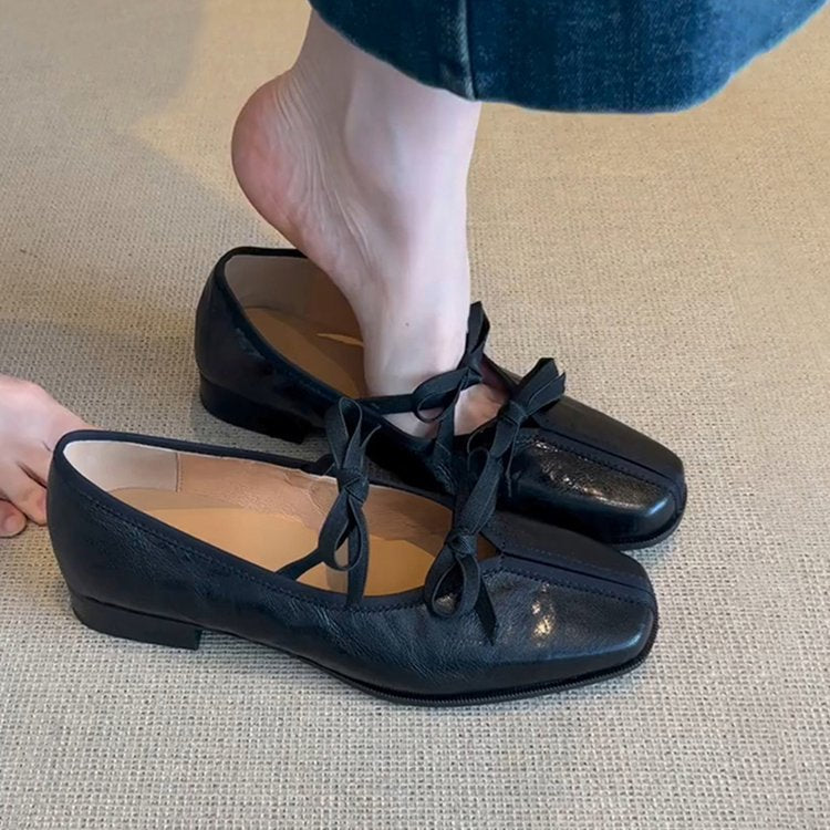 Damen elegante Ballerinas mit modischem Schleifenakzent und komfortablem Fußbett R&B
