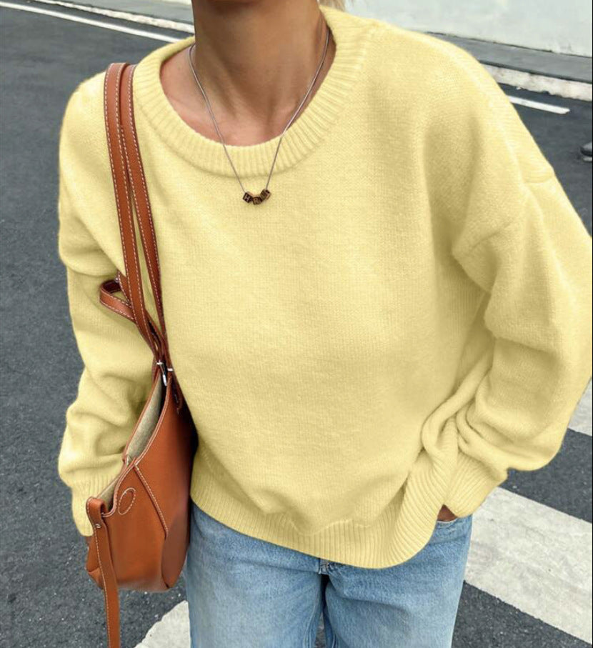 Damen Pullover mit lässigem Schnitt und voluminösen Ärmeln R&B