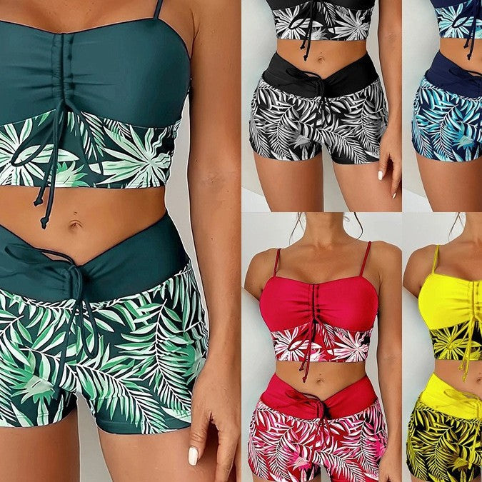 Damen Crop-Top-Bikini mit Short R&B