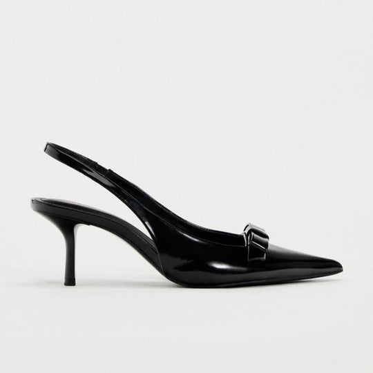 Damen Slingback High Heels mit dekorativer Schleifenapplikation R&B