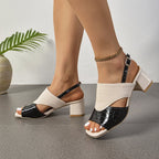 Damen Elegante Sling-Pumps mit modischem Krokodil-Leder-Design und bequemer Fußbettung R&B