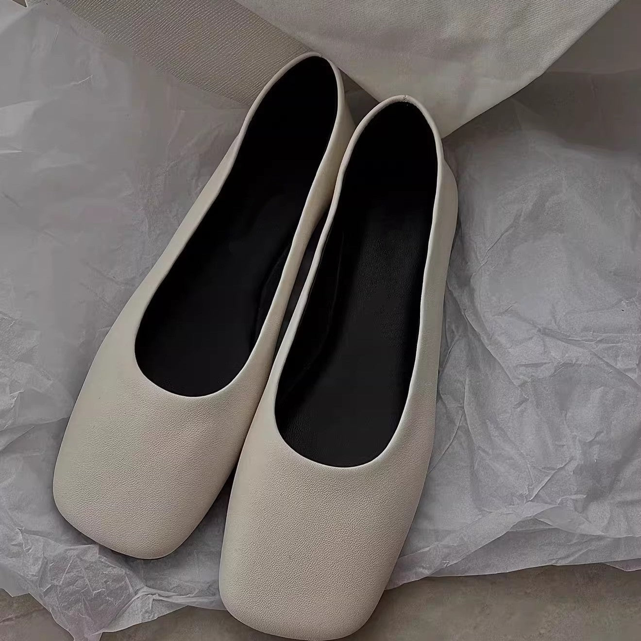 Damen Ballerinas mit glänzender Oberfläche und breitem Einstieg R&B