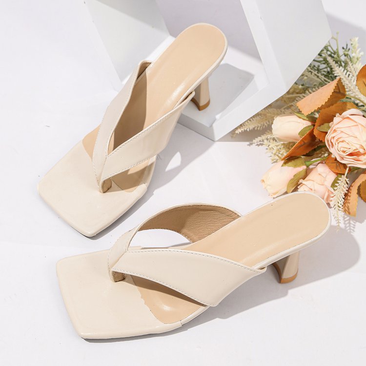 Damen modische Slingback-Pantoletten mit quadratischer Zehenpartie und elegantem Absatz R&B