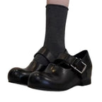 Damen elegante und stilvolle Riemchen-Schuh mit dekorativem Schnallenverschluss R&B