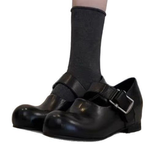 Damen elegante und stilvolle Riemchen-Schuh mit dekorativem Schnallenverschluss R&B