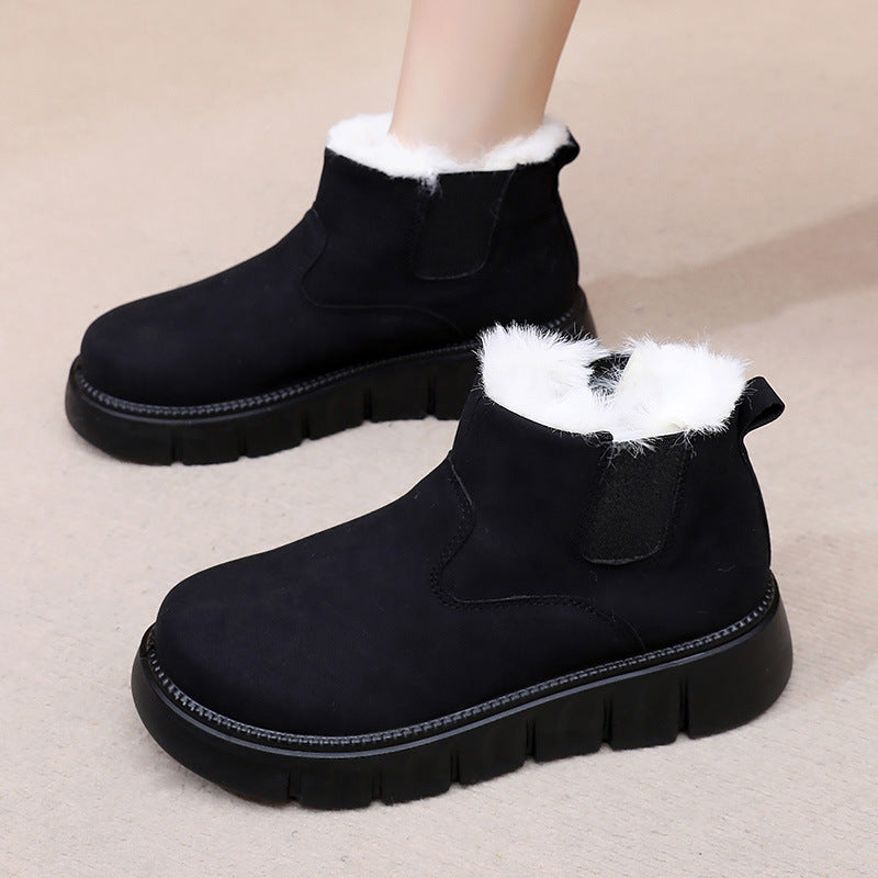 Damen Warme und stilvolle Stiefeletten mit rutschfester Sohle R&B