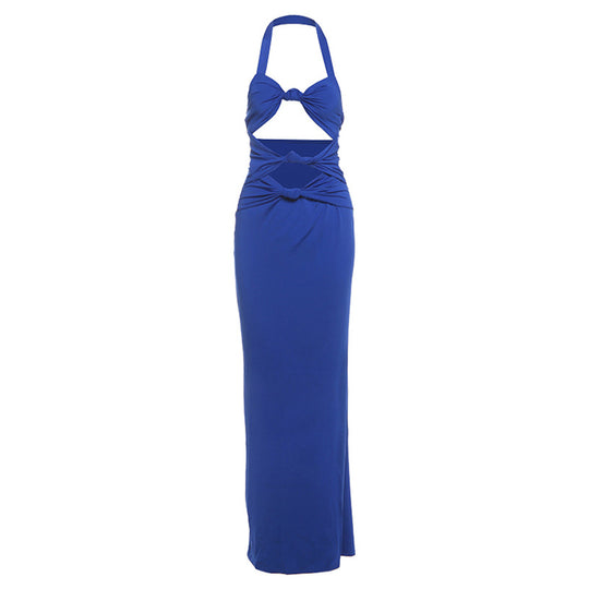 Damen Elegantes Maxikleid mit raffinierten Cut-Outs und Wickeldetails R&B