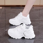 Damen Chunky Sneakers mit atmungsaktiver Mesh-Oberfläche und stoßdämpfender Sohle R&B