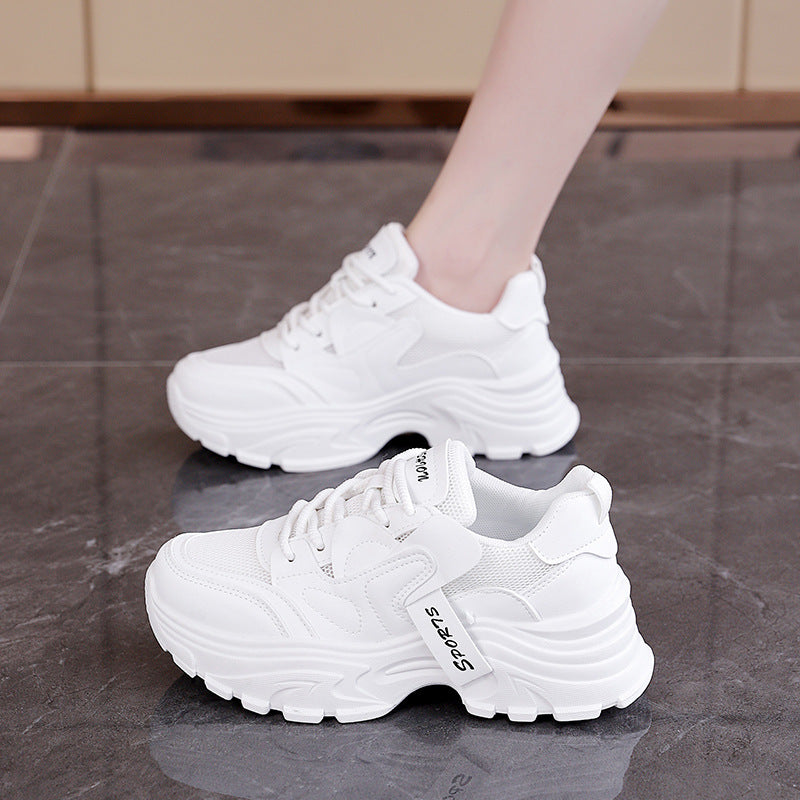 Damen Chunky Sneakers mit atmungsaktiver Mesh-Oberfläche und stoßdämpfender Sohle R&B