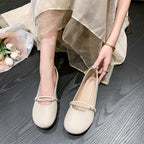 Damen Ballerinas mit elegantem Perlenschmuck