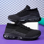 Damen Strick-Laufschuhe mit stoßdämpfender Sohle und atmungsaktivem Design R&B