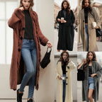 Damen Grober Strickcardigan mit fransigen Details und offenem Schnitt R&B