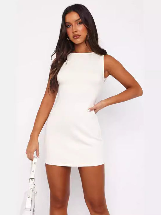 Damen ärmelloses Minikleid R&B