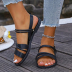 Damen Bequeme Riemchen-Sandalen R&B