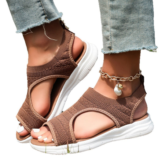 Damen Sportliche und luftige Freizeitsandalen mit flexiblem Obermaterial R&B