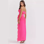 Damen Abendkleid im eleganten Rüschenstil EB