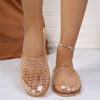 Damen Transparente Komfort-Clogs aus flexiblem Material R&B