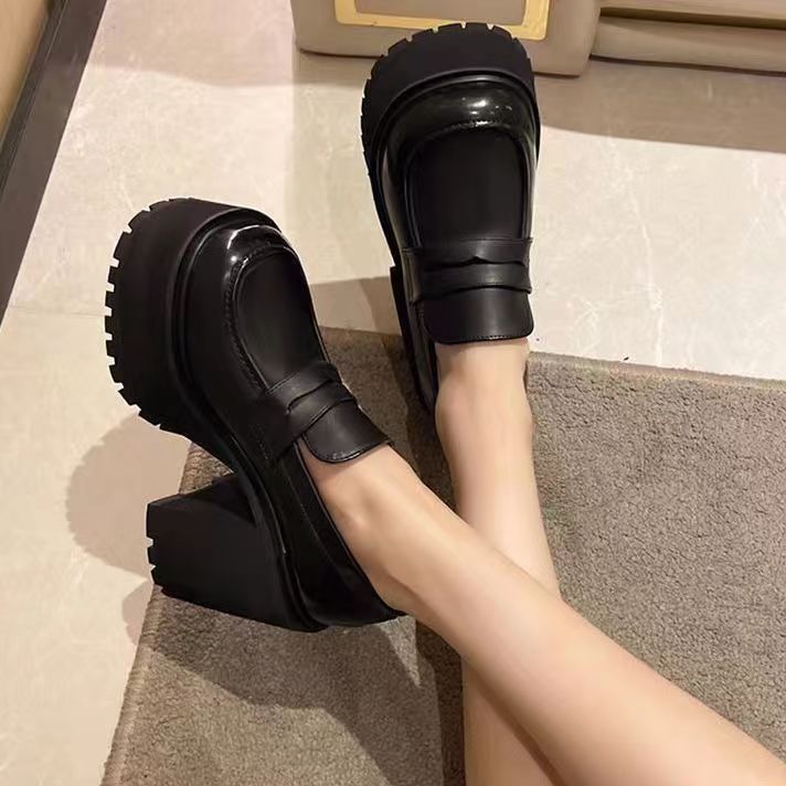 Damen Plateau-Loafers mit robustem Chunky-Absatz R&B