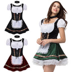 Damen Trachtenkleid mit romantischer Schnürung und dekorativen Rüschen R&B