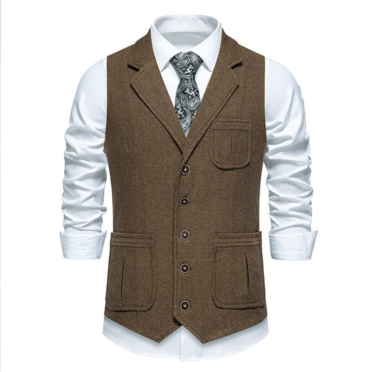 Herren elegante Weste im modernen Design mit Karomuster R&B