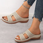 Damen Clogs mit modischem Lochdesign und komfortabler Fußbettung R&B